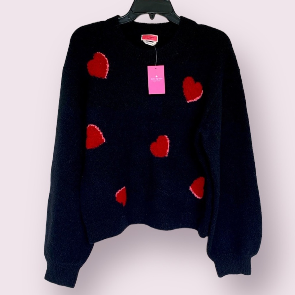 Kate Spade Heart Pop Wool blend Knit Sweater - Style K6671